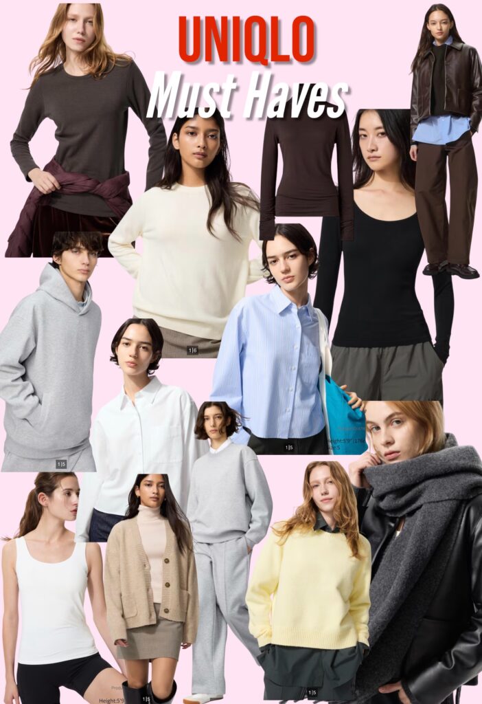 uniqlo, must haves, basics, capsule wardrobe